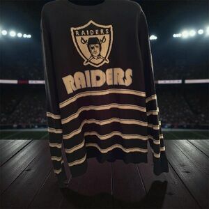 NFL Raiders Black and Gold Men's Sweater
